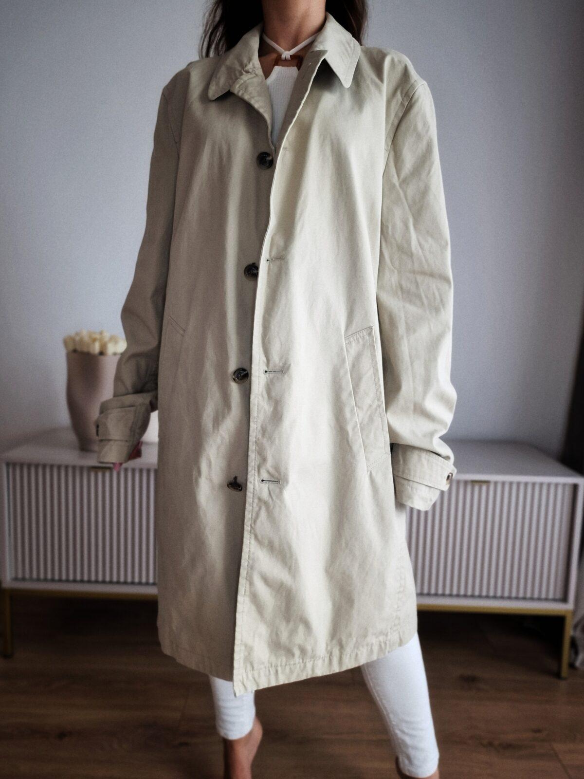 Beżowy, męski trencz Tommy Hilfiger, bawełna, XL - Image 2