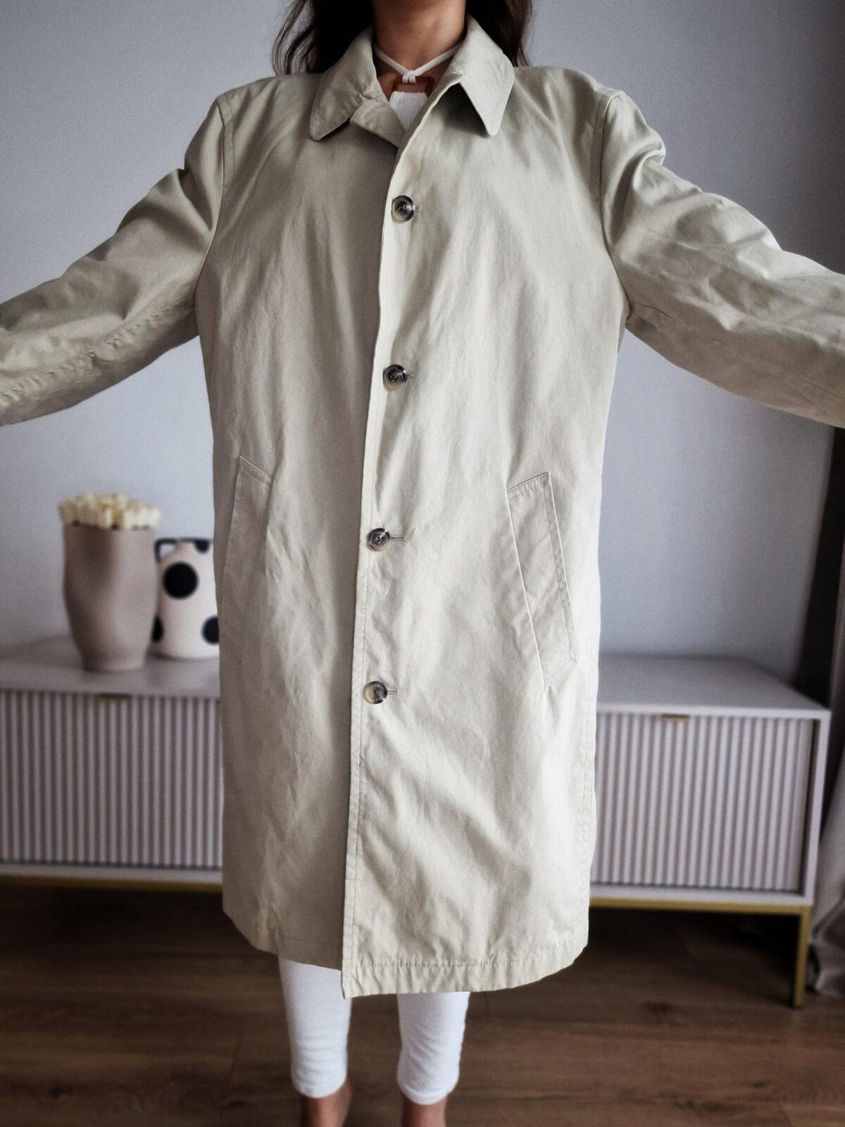 Beżowy, męski trencz Tommy Hilfiger, bawełna, XL - Image 3