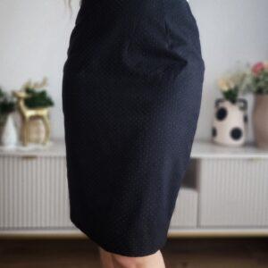 Czarna spódnica w kropki Hugo Boss, wełna, M, PREMIUM