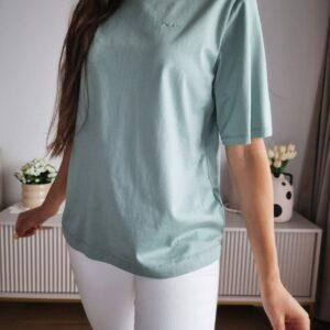 Szałwiowy t-shirt RIANI, bawełna, M, PREMIUM