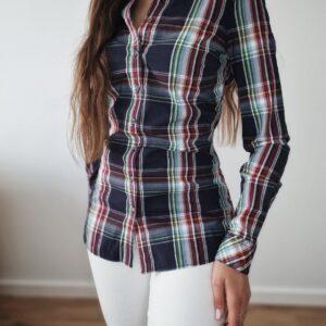 Koszula w kratkę Tommy Hilfiger, bawełna, XS, nowa