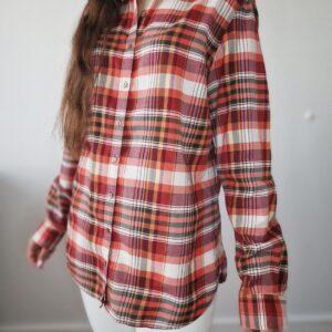 Jesienna koszula w kratkę, bawełna, L/XL