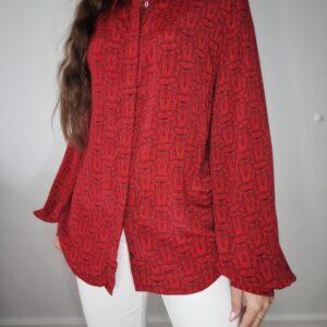 Czerwona koszula Karl Lagerfeld, wiskoza, M/L, PREMIUM