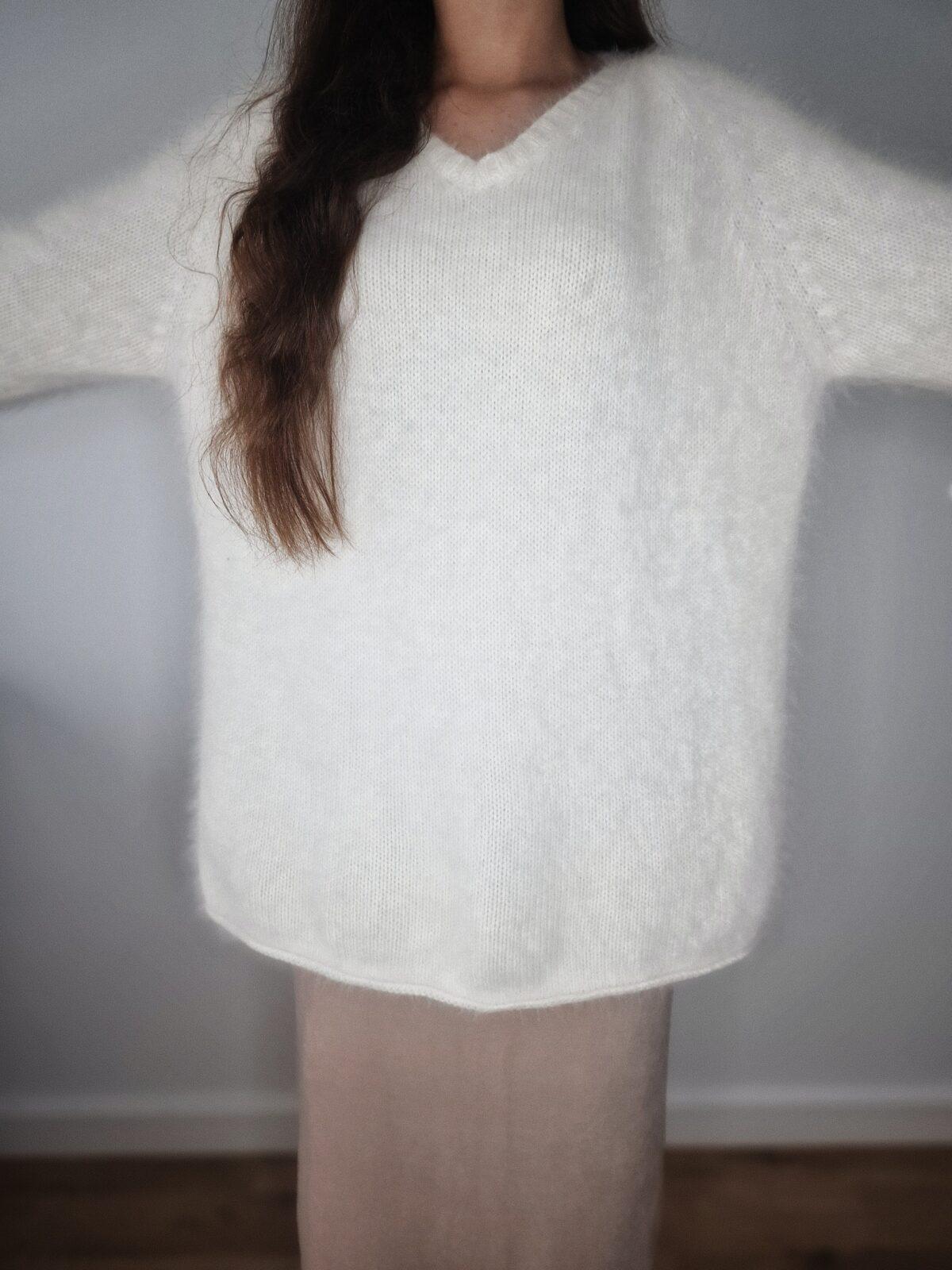 Śmietankowy sweter MarcCain, angora, XL, PREMIUM - obrazek 2