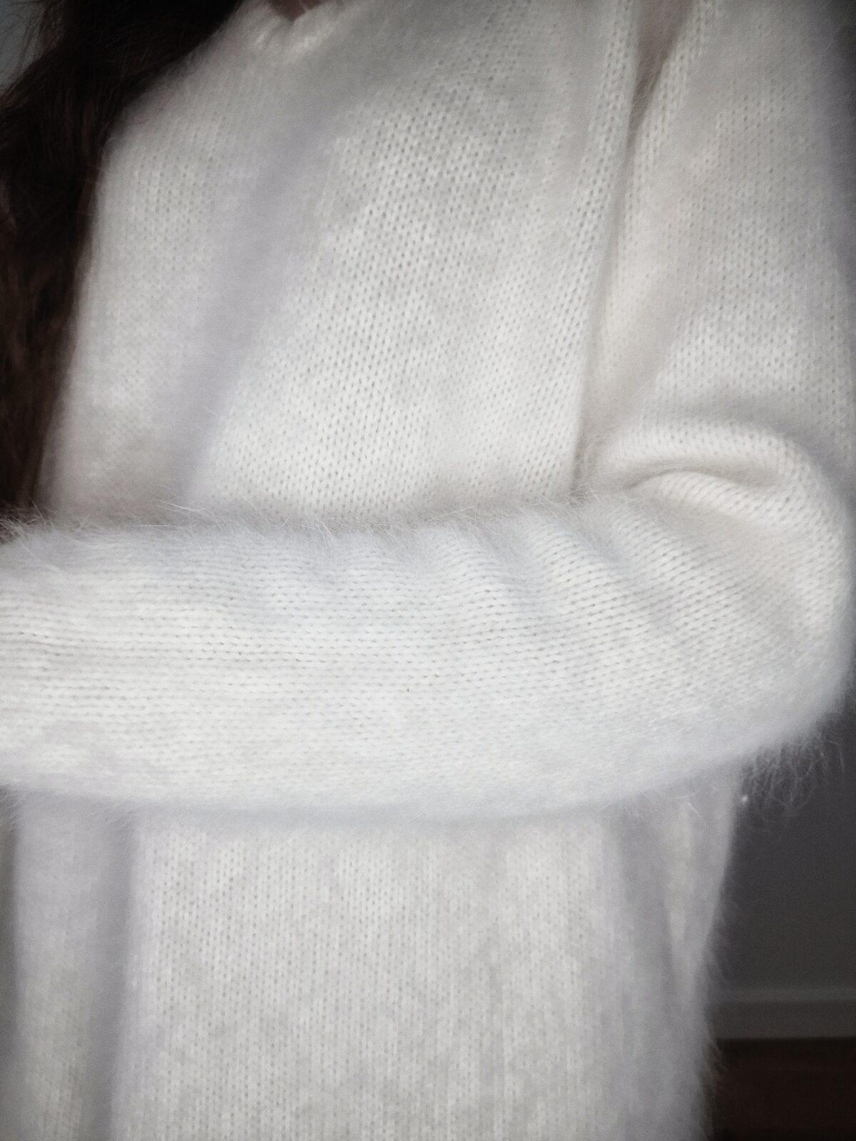 Śmietankowy sweter MarcCain, angora, XL, PREMIUM - obrazek 3