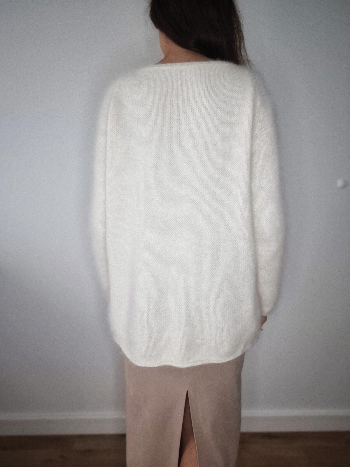 Śmietankowy sweter MarcCain, angora, XL, PREMIUM - obrazek 4