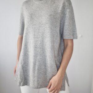 Szary sweter z golfem Elégance, kaszmir/jedwab, 2/3XL, PREMIUM